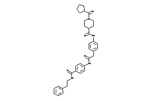 1-(cyclopentanecarbonyl)-N-[4-[2-keto-2-[4-(phenethylcarbamoyl)anilino]ethyl]phenyl]isonipecotamide