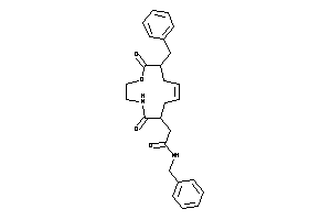 N-benzyl-2-(6-benzyl-7,12-diketo-8-oxa-11-azacyclododec-3-en-1-yl)acetamide