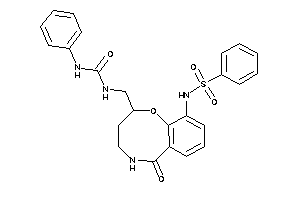 1-[[10-(benzenesulfonamido)-6-keto-2,3,4,5-tetrahydro-1,5-benzoxazocin-2-yl]methyl]-3-phenyl-urea