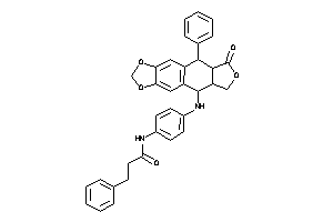 N-[4-[(8-keto-9-phenyl-5a,6,8a,9-tetrahydro-5H-isobenzofuro[5,6-f][1,3]benzodioxol-5-yl)amino]phenyl]-3-phenyl-propionamide