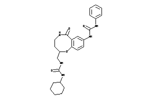 1-cyclohexyl-3-[[6-keto-8-(phenylcarbamoylamino)-2,3,4,5-tetrahydro-1,5-benzoxazocin-2-yl]methyl]urea