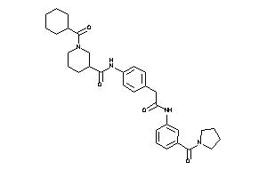 1-(cyclohexanecarbonyl)-N-[4-[2-keto-2-[3-(pyrrolidine-1-carbonyl)anilino]ethyl]phenyl]nipecotamide