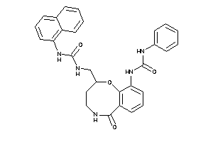 1-[6-keto-2-[(1-naphthylcarbamoylamino)methyl]-2,3,4,5-tetrahydro-1,5-benzoxazocin-10-yl]-3-phenyl-urea