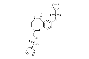 N-[2-(benzenesulfonamidomethyl)-6-keto-2,3,4,5-tetrahydro-1,5-benzoxazocin-8-yl]thiophene-2-sulfonamide