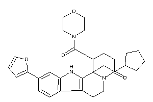 12b-(2-cyclopentylethyl)-10-(2-furyl)-1-(morpholine-4-carbonyl)-1,2,3,6,7,12-hexahydropyrido[2,1-a]$b-carbolin-4-one