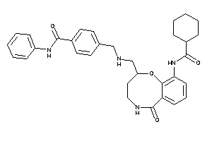 4-[[[10-(cyclohexanecarbonylamino)-6-keto-2,3,4,5-tetrahydro-1,5-benzoxazocin-2-yl]methylamino]methyl]-N-phenyl-benzamide