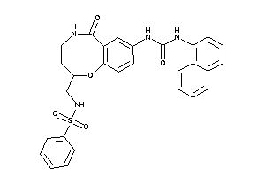 1-[2-(benzenesulfonamidomethyl)-6-keto-2,3,4,5-tetrahydro-1,5-benzoxazocin-8-yl]-3-(1-naphthyl)urea