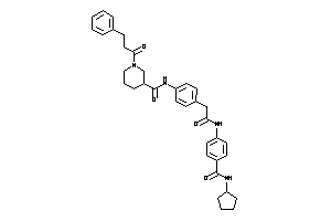 Image of N-[4-[2-[4-(cyclopentylcarbamoyl)anilino]-2-keto-ethyl]phenyl]-1-hydrocinnamoyl-nipecotamide