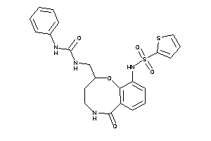 1-[[6-keto-10-(2-thienylsulfonylamino)-2,3,4,5-tetrahydro-1,5-benzoxazocin-2-yl]methyl]-3-phenyl-urea