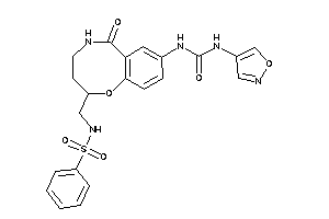 Image of 1-[2-(benzenesulfonamidomethyl)-6-keto-2,3,4,5-tetrahydro-1,5-benzoxazocin-8-yl]-3-isoxazol-4-yl-urea