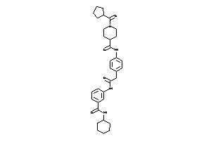 N-[4-[2-[3-(cyclohexylcarbamoyl)anilino]-2-keto-ethyl]phenyl]-1-(cyclopentanecarbonyl)isonipecotamide