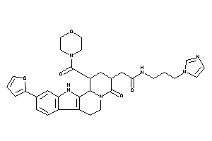 Image of 2-[10-(2-furyl)-4-keto-1-(morpholine-4-carbonyl)-2,3,6,7,12,12b-hexahydro-1H-pyrido[2,1-a]$b-carbolin-3-yl]-N-(3-imidazol-1-ylpropyl)acetamide