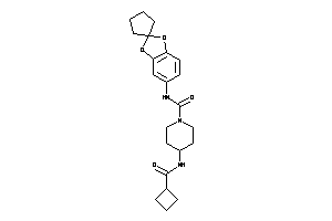 4-(cyclobutanecarbonylamino)-N-spiro[1,3-benzodioxole-2,1'-cyclopentane]-5-yl-piperidine-1-carboxamide