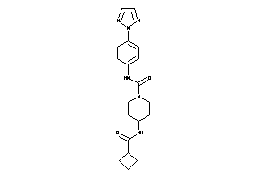 4-(cyclobutanecarbonylamino)-N-[4-(triazol-2-yl)phenyl]piperidine-1-carboxamide