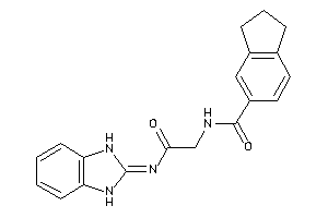 Image of N-[2-(1,3-dihydrobenzimidazol-2-ylideneamino)-2-keto-ethyl]indane-5-carboxamide