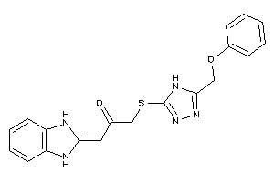 1-(1,3-dihydrobenzimidazol-2-ylidene)-3-[[5-(phenoxymethyl)-4H-1,2,4-triazol-3-yl]thio]acetone