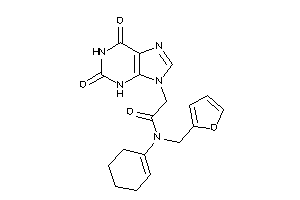 N-cyclohexen-1-yl-2-(2,6-diketo-3H-purin-9-yl)-N-(2-furfuryl)acetamide