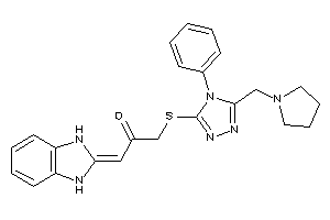 1-(1,3-dihydrobenzimidazol-2-ylidene)-3-[[4-phenyl-5-(pyrrolidinomethyl)-1,2,4-triazol-3-yl]thio]acetone