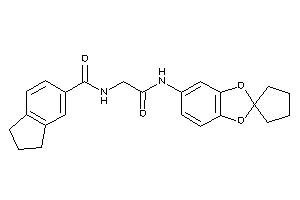 N-[2-keto-2-(spiro[1,3-benzodioxole-2,1'-cyclopentane]-5-ylamino)ethyl]indane-5-carboxamide