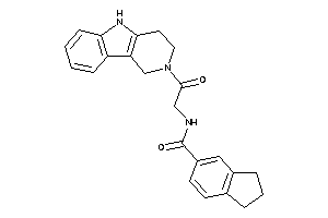 N-[2-keto-2-(1,3,4,5-tetrahydropyrido[4,3-b]indol-2-yl)ethyl]indane-5-carboxamide