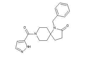 4-benzyl-8-(1H-pyrazole-5-carbonyl)-4,8-diazaspiro[4.5]decan-3-one