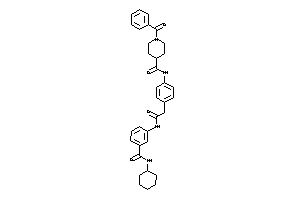 1-benzoyl-N-[4-[2-[3-(cyclohexylcarbamoyl)anilino]-2-keto-ethyl]phenyl]isonipecotamide