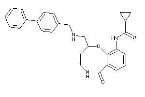 N-[6-keto-2-[[(4-phenylbenzyl)amino]methyl]-2,3,4,5-tetrahydro-1,5-benzoxazocin-10-yl]cyclopropanecarboxamide