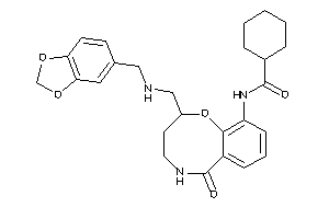 N-[6-keto-2-[(piperonylamino)methyl]-2,3,4,5-tetrahydro-1,5-benzoxazocin-10-yl]cyclohexanecarboxamide