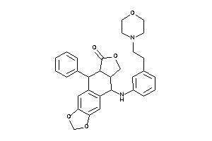 9-[3-(2-morpholinoethyl)anilino]-5-phenyl-5a,8,8a,9-tetrahydro-5H-isobenzofuro[6,5-f][1,3]benzodioxol-6-one