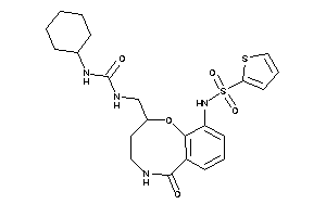 1-cyclohexyl-3-[[6-keto-10-(2-thienylsulfonylamino)-2,3,4,5-tetrahydro-1,5-benzoxazocin-2-yl]methyl]urea