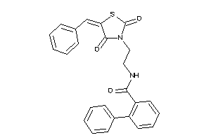 N-[2-(5-benzal-2,4-diketo-thiazolidin-3-yl)ethyl]-2-phenyl-benzamide