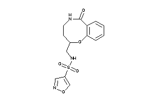 Image of N-[(6-keto-2,3,4,5-tetrahydro-1,5-benzoxazocin-2-yl)methyl]isoxazole-4-sulfonamide