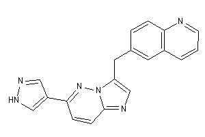 6-[[6-(1H-pyrazol-4-yl)imidazo[2,1-f]pyridazin-3-yl]methyl]quinoline