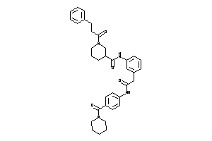 1-hydrocinnamoyl-N-[3-[2-keto-2-[4-(piperidine-1-carbonyl)anilino]ethyl]phenyl]nipecotamide
