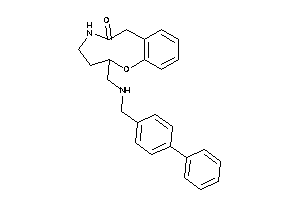 Image of 2-[[(4-phenylbenzyl)amino]methyl]-3,4,5,7-tetrahydro-2H-1,5-benzoxazonin-6-one