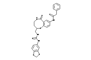 N-[2-[(1,3-benzodioxol-5-ylcarbamoylamino)methyl]-6-keto-2,3,4,5-tetrahydro-1,5-benzoxazocin-8-yl]-2-phenyl-acetamide