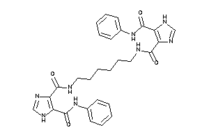 Image of N'-phenyl-N-[6-[[5-(phenylcarbamoyl)-1H-imidazole-4-carbonyl]amino]hexyl]-1H-imidazole-4,5-dicarboxamide