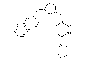 3-[[5-(2-naphthylmethyl)tetrahydrofuran-2-yl]methyl]-6-phenyl-1,6-dihydropyrimidin-2-one