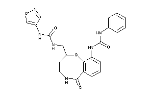 1-isoxazol-4-yl-3-[[6-keto-10-(phenylcarbamoylamino)-2,3,4,5-tetrahydro-1,5-benzoxazocin-2-yl]methyl]urea