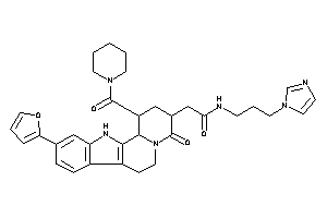 2-[10-(2-furyl)-4-keto-1-(piperidine-1-carbonyl)-2,3,6,7,12,12b-hexahydro-1H-pyrido[2,1-a]$b-carbolin-3-yl]-N-(3-imidazol-1-ylpropyl)acetamide