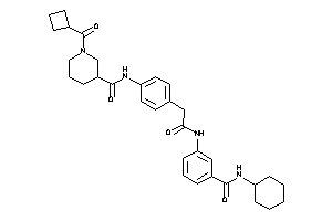 Image of 1-(cyclobutanecarbonyl)-N-[4-[2-[3-(cyclohexylcarbamoyl)anilino]-2-keto-ethyl]phenyl]nipecotamide