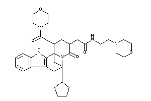 2-[12b-(2-cyclopentylethyl)-4-keto-1-(morpholine-4-carbonyl)-1,2,3,6,7,12-hexahydropyrido[2,1-a]$b-carbolin-3-yl]-N-(2-morpholinoethyl)acetamide