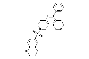 Image of 2-(3,4-dihydro-2H-1,4-benzoxazin-7-ylsulfonyl)-6-phenyl-1,3,4,7,8,10-hexahydropyrano[4,3-c][1,6]naphthyridine
