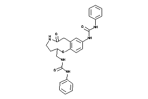 1-[6-keto-2-[(phenylcarbamoylamino)methyl]-3,4,5,7-tetrahydro-2H-1,5-benzoxazonin-9-yl]-3-phenyl-urea