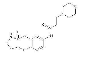 Image of N-(6-keto-3,4,5,7-tetrahydro-2H-1,5-benzoxazonin-9-yl)-3-morpholino-propionamide