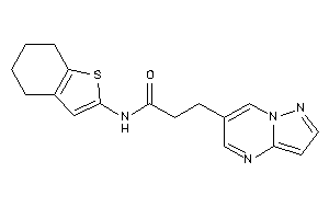 3-pyrazolo[1,5-a]pyrimidin-6-yl-N-(4,5,6,7-tetrahydrobenzothiophen-2-yl)propionamide