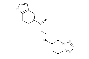 1-(6,7-dihydro-4H-thieno[3,2-c]pyridin-5-yl)-3-(5,6,7,8-tetrahydro-[1,2,4]triazolo[1,5-a]pyridin-6-ylamino)propan-1-one