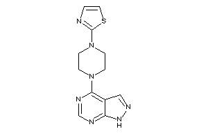 2-[4-(1H-pyrazolo[3,4-d]pyrimidin-4-yl)piperazino]thiazole