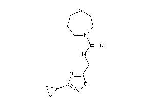 N-[(3-cyclopropyl-1,2,4-oxadiazol-5-yl)methyl]-1,4-thiazepane-4-carboxamide