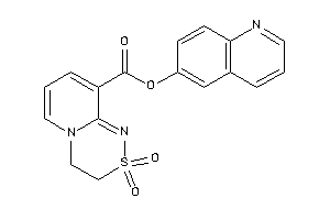 2,2-diketo-3,4-dihydropyrido[2,1-c][1,2,4]thiadiazine-9-carboxylic Acid 6-quinolyl Ester